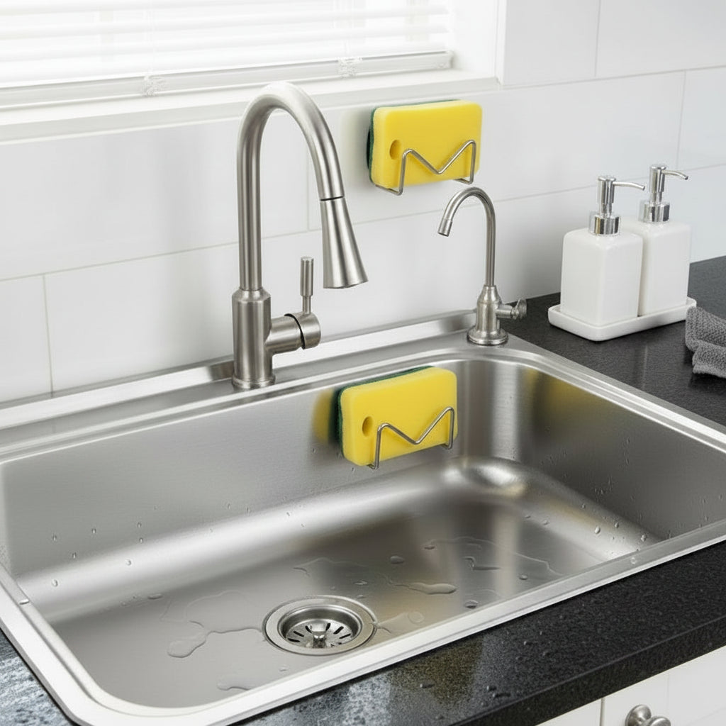 Adhesive Sponge Holder – Under Sink Kitchen Sponge Caddy