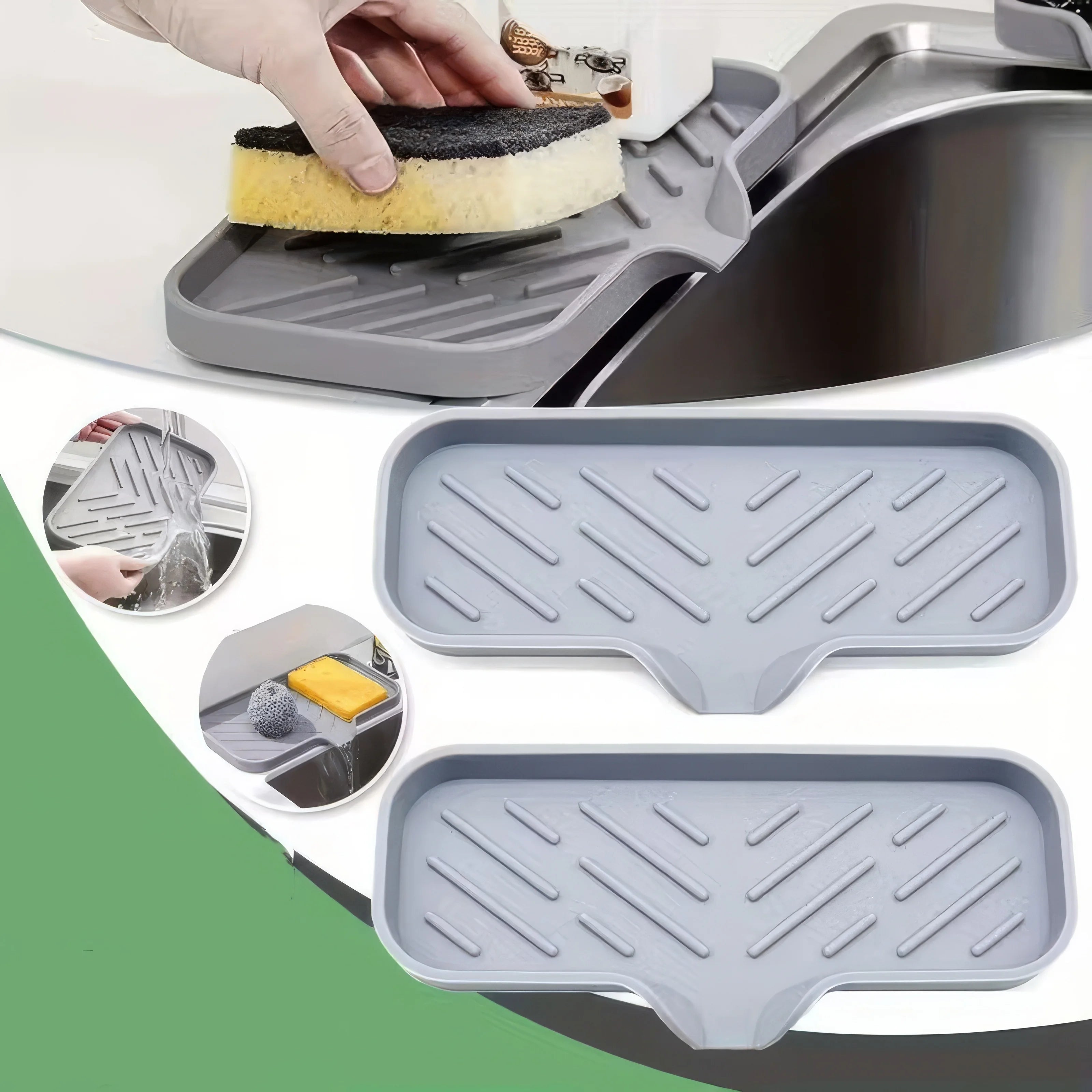 Silicone Sink Drying Mat – Anti-Slip Dish Draining Pad for Kitchen Sink