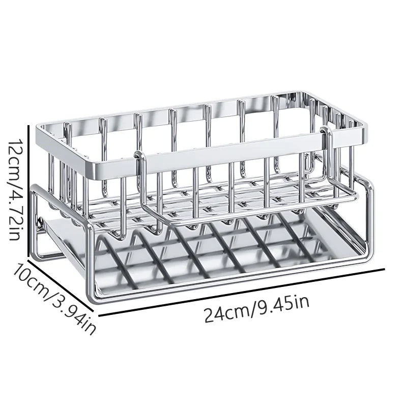 Over-Sink Kitchen Organizer – Faucet Mounted Sponge Holder & Sink Storage Rack