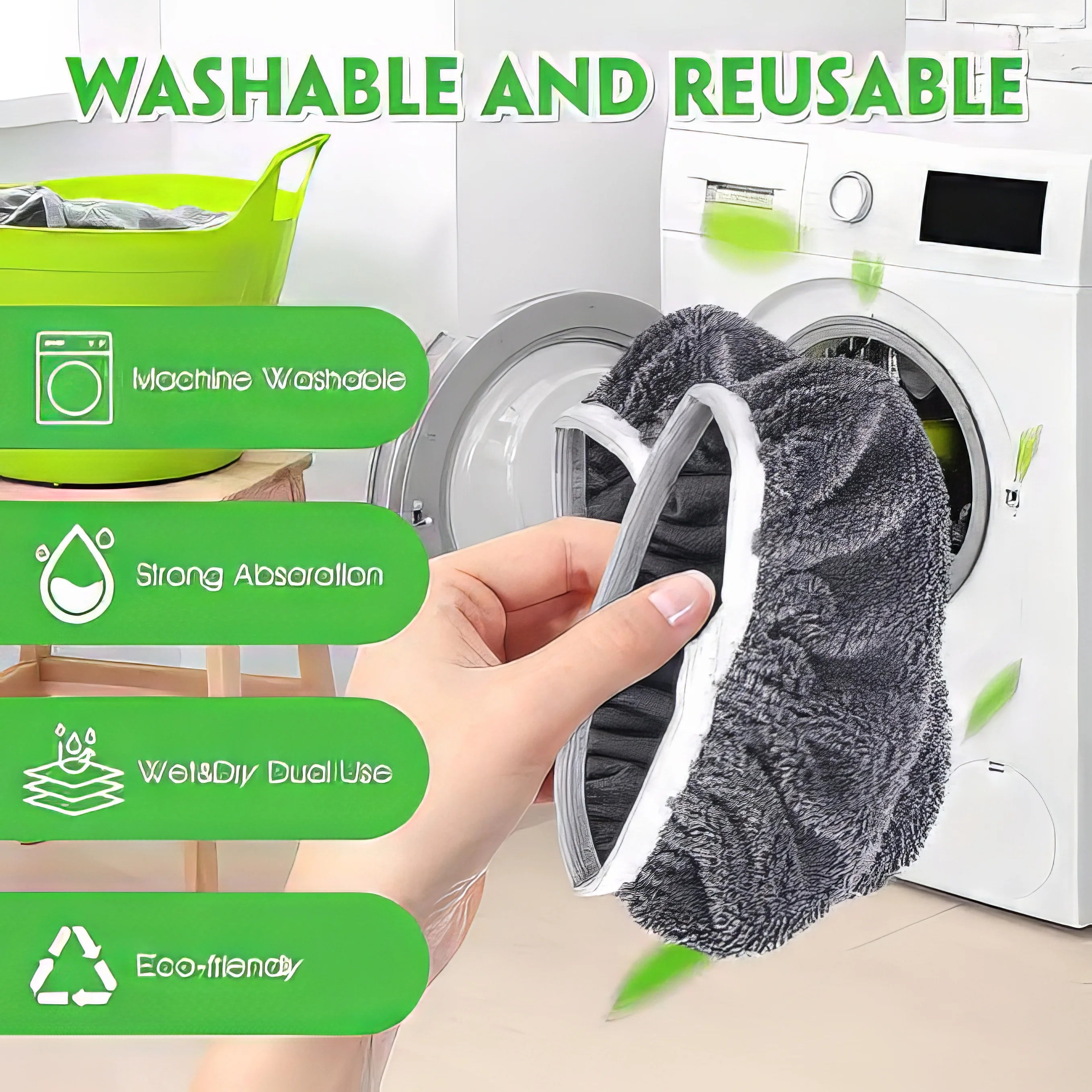 Microfiber Mop Replacement Pads (3 Pack) – Reusable Floor Cleaning Cloths product