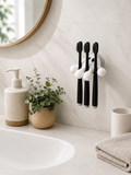 No-Drill- Adhesive Cute Wall Mounted Toothbrush Holder – Suction Cup No-Drill Bathroom