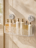 No drill-Adhesive Wall Mounted Bathroom Storage Basket – Suction Cup Shower Organizer