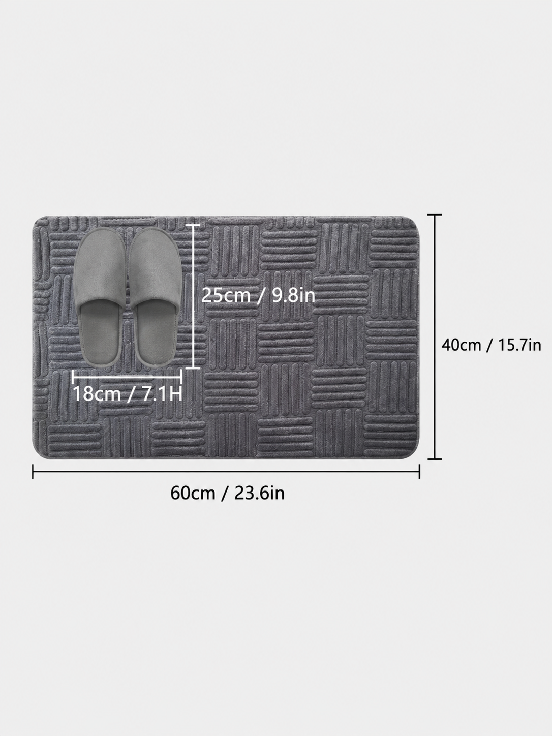 Ultra Absorbent Bathroom Floor Mat – Non-Slip Thick Soft Bath Rug – Washable