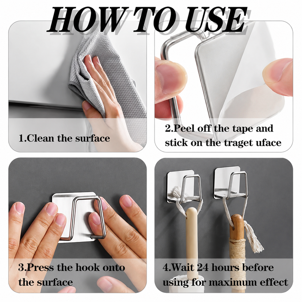 1/2/4 Piece | No-Drill Adhesive Sponge Holder – Under Sink Kitchen Sponge Caddy for Fast Drying | Metal