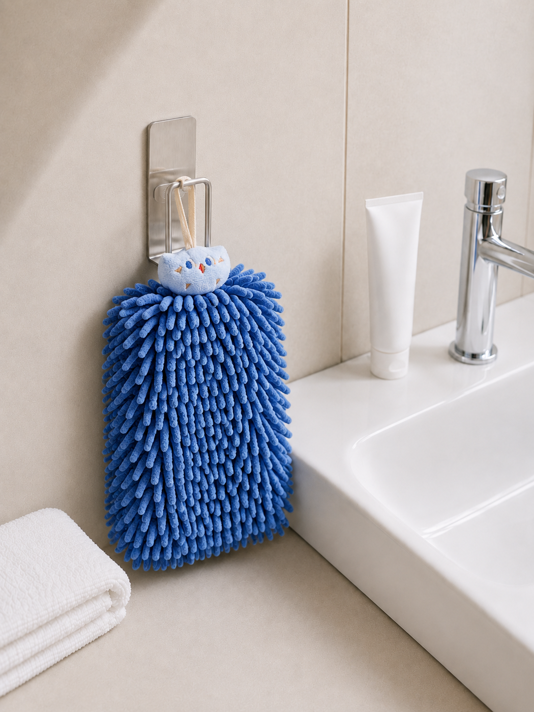 1/2/3 Piece | No Drill-- Adhesive Wall Mounted Toothbrush/Towel/bathroom tool Holder – No-Drill Stainless Steel Bathroom Organizer | Silver