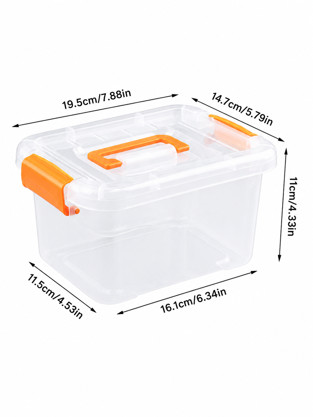 Clear Latching Under-Sink Storage Box | Kitchen Organizer for Sponges, Scrubbers, Dish Tabs, Cloths, Gloves & Small Cleaning Supplies