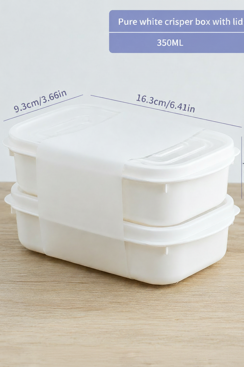 4 pcs Food Grade Refrigerator Storage Containers – Stackable Meal Prep & Fridge Organizer