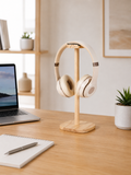 1 or 2 Piece | Wooden Headphone Stand with Base – Detachable Multi-Function Headset Hanger & Storage Rack