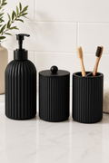 Bathroom Countertop Organizer Set – Soap Dispenser, Toothbrush Holder & Storage Containers
