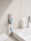 1 or 2 Piece | No Drill-- Adhesive Wall Mounted Toothbrush Holder – No-Drill Stainless Steel Bathroom Organizer | Silver