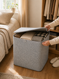 1 / 2 / 3 Piece  | Large Cube Storage Box with Zipper Lid – L Stackable Foldable Fabric Organizer with Handles