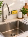 1 or 2 Piece | No-Drill Adhesive Sponge Holder – Under Sink Kitchen Sponge Caddy for Fast Drying | Metal