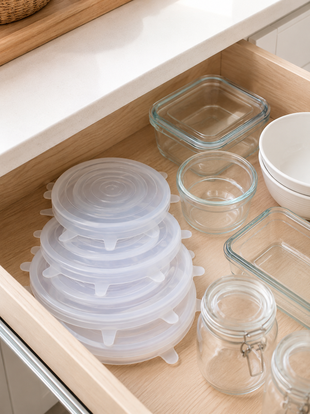Reusable Silicone Stretchable Lids – Flexible Airtight Food Covers for Bowls, Jars & Containers | BPA-Free | 3, 6 or 12 Piece