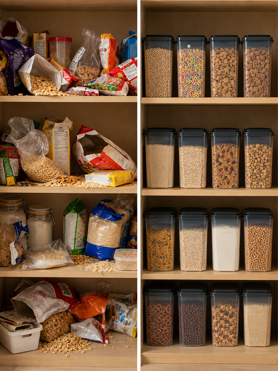 6 Quart Cereal Dispenser Containers – Airtight Dry Food Storage with Flip-Top Pour Spout & Easy Grip | 1 or 2 Piece
