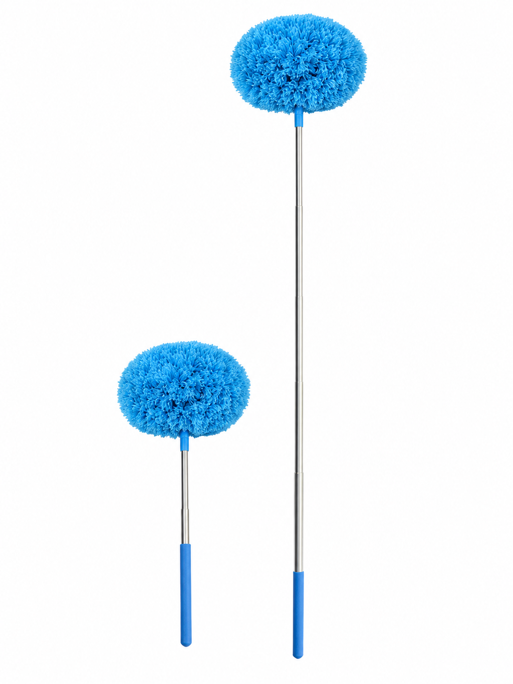 Microfiber Duster with Extension Rod – No-Ladder High-Reach Dust Brush | Removable Washable Head