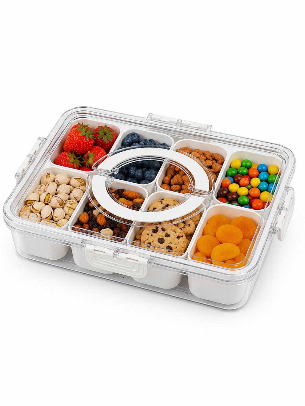8-Grid Refrigerator & Pantry Storage Container – Leakproof BPA-Free Food Storage Box with Compartments | Meal Prep & Lunch