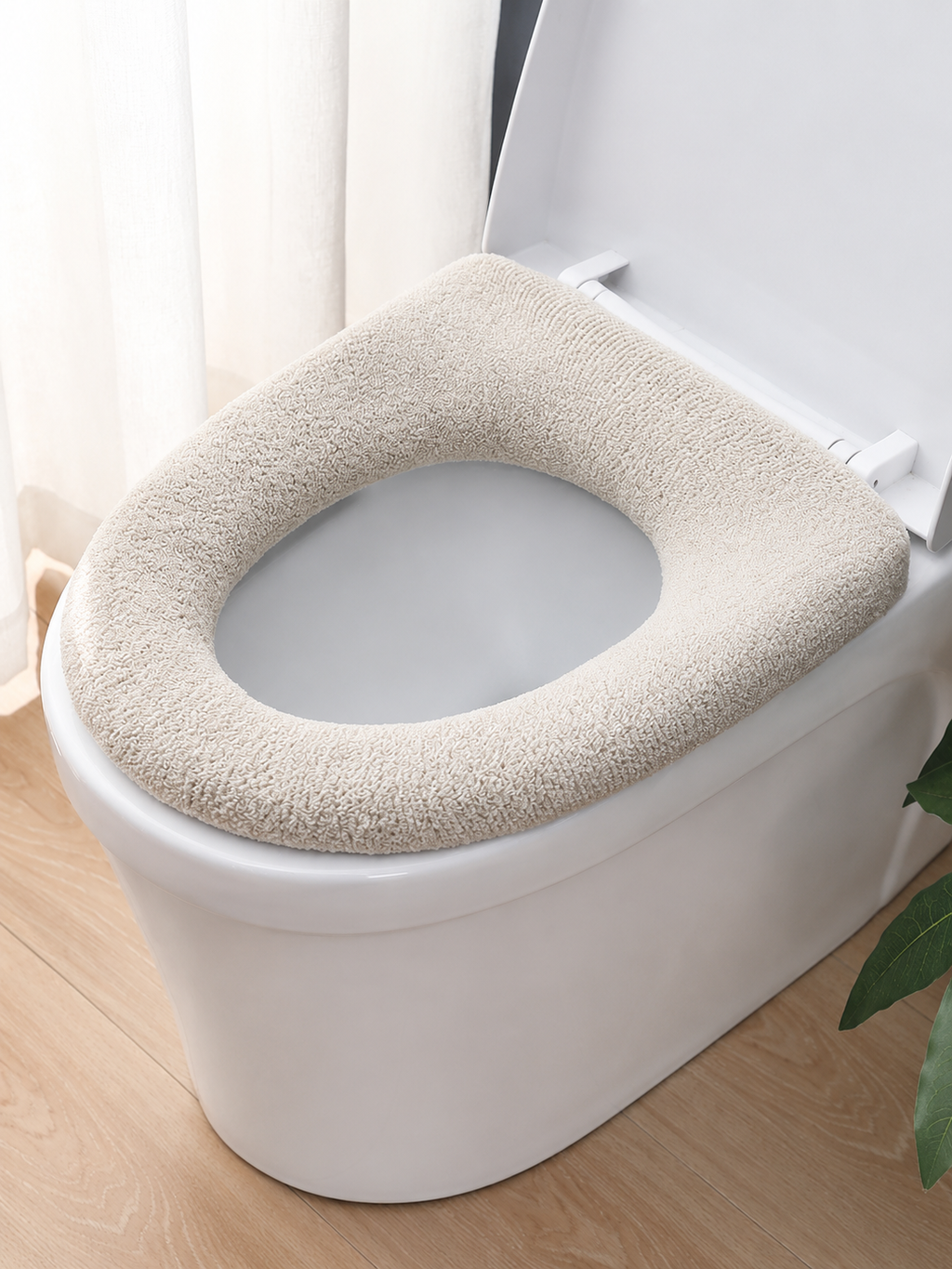 Soft Washable Toilet Seat Cushion Cover – Warm Comfortable Bathroom Seat Pad | Fits U-Shape & O-Shape | Pink or Grey