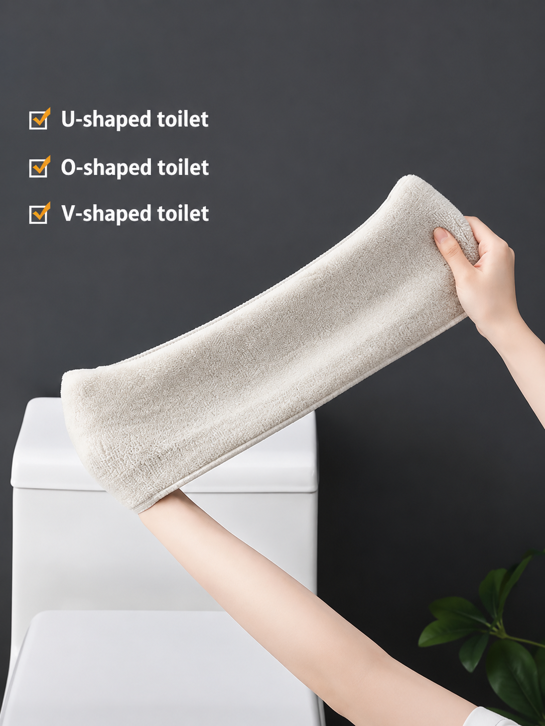 Soft Washable Toilet Seat Cushion Cover – Warm Comfortable Bathroom Seat Pad | Fits U-Shape & O-Shape | Pink or Grey