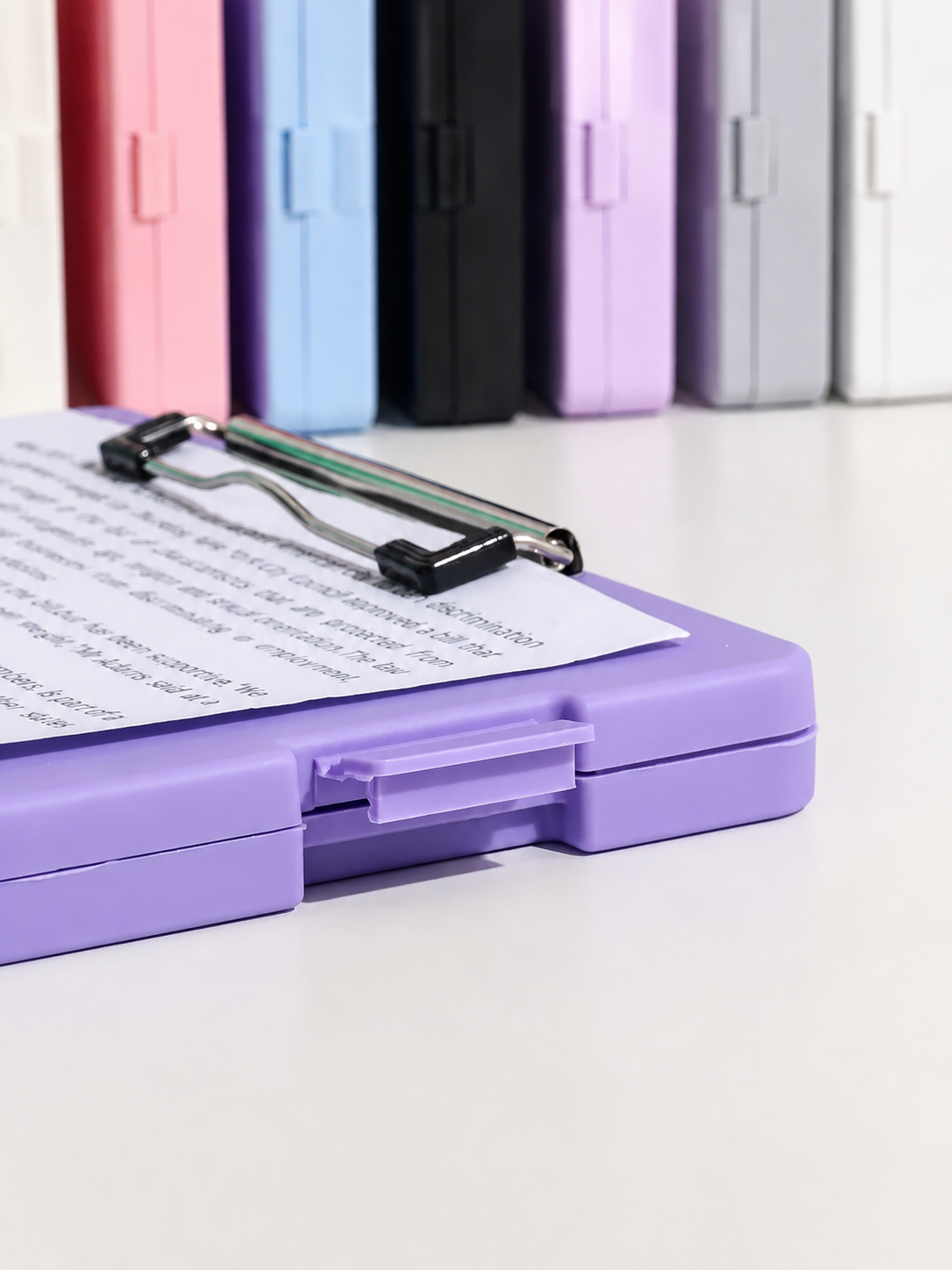 2, 5 or 10 Pack |High Quality Portable File Organizer & Writing Board – Waterproof Document Storage Box with Double Buckle Lock | Black, Blue or Pink