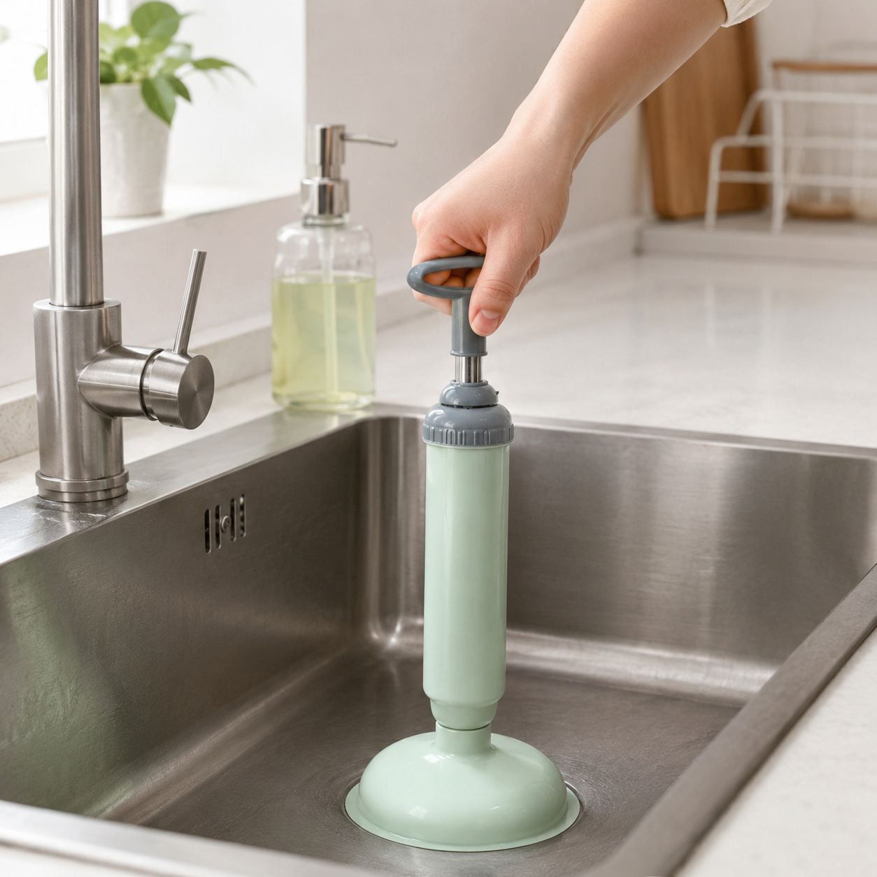 High Pressure Plunger – Anti-Clog Drain Cleaner Pump for Bathroom & Kitchen-Sink and toilet Plunger