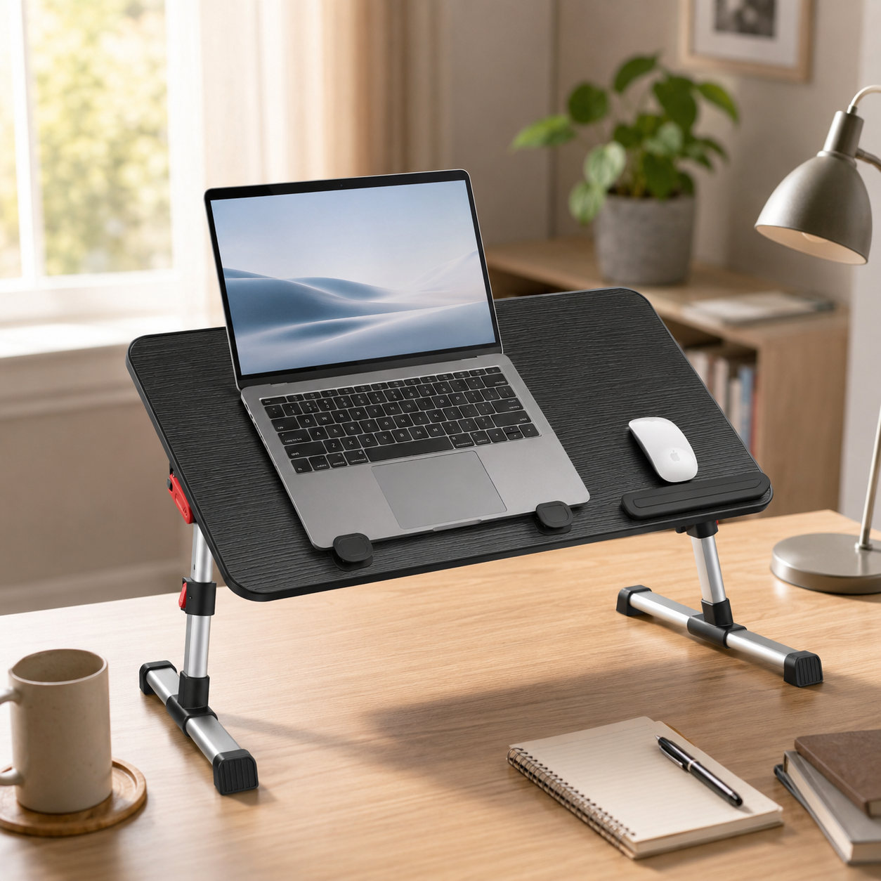 Adjustable Laptop Stand Desk with Foldable Legs – Ergonomic Portable Lap Desk for Bed, Sofa & Floor