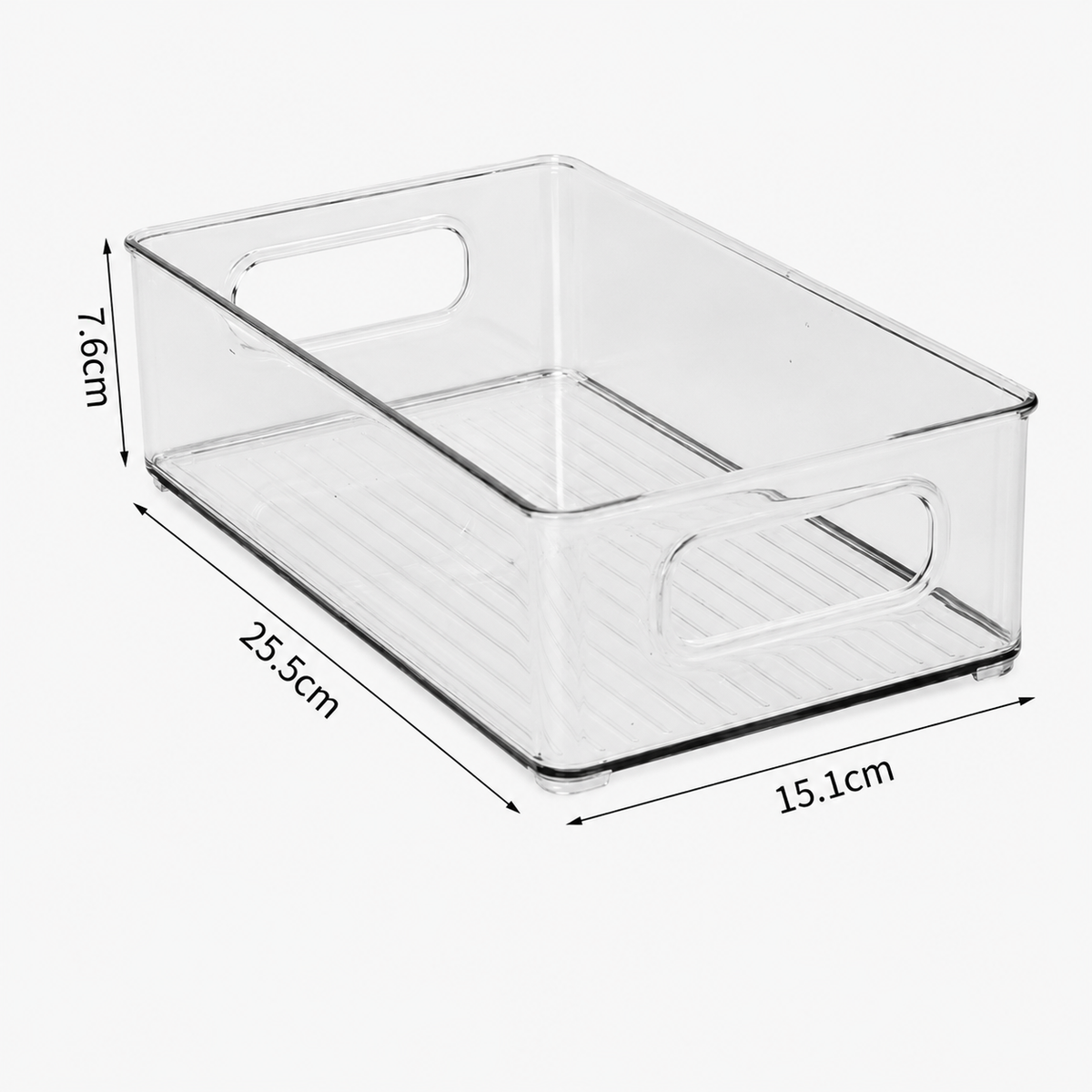 Clear Stackable Under-Sink Storage Bins Kitchen| Kitchen Cleaning Supply Organizer | See-Through Bins for Sponges, Dish Tabs, Gloves, Rags & Trash Bags