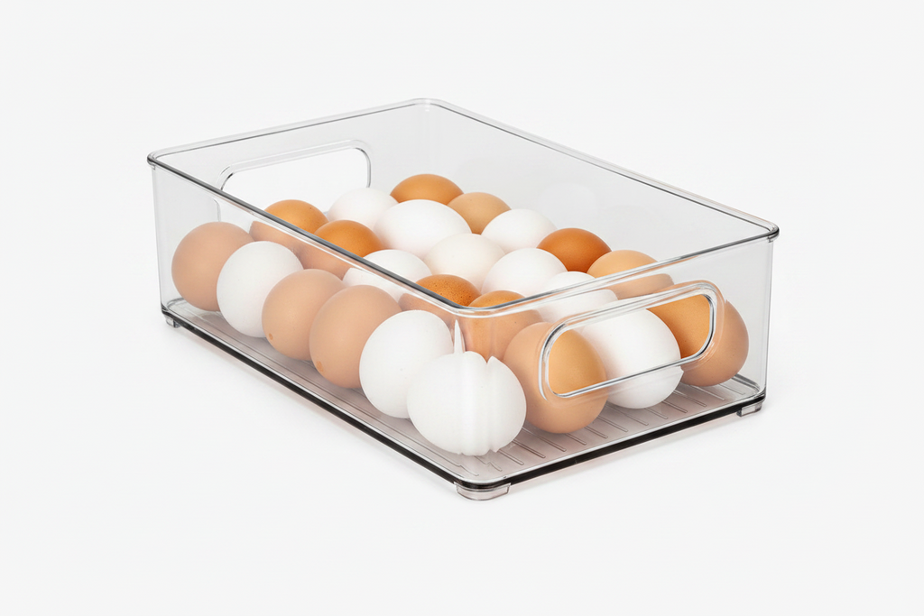 2/3-Pack Clear Pantry & Refrigerator &  Organizer Bins – Stackable Storage Containers with Handles | 25.5 × 15.1 × 7.6 cm