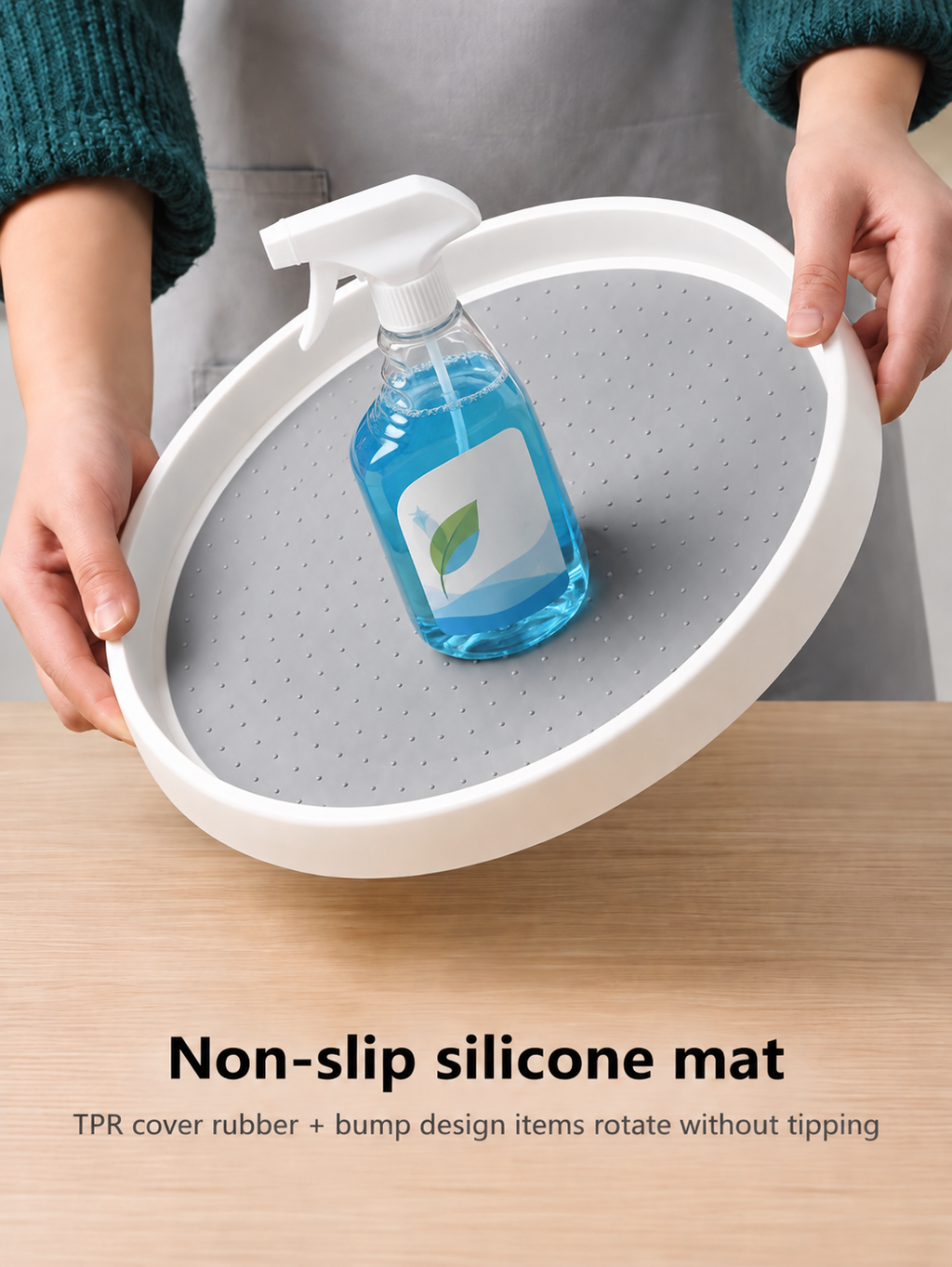 2-Tier Rotating Under-Sink Organizer | Narrow & Small kitchen Under-Sink Cabinets |