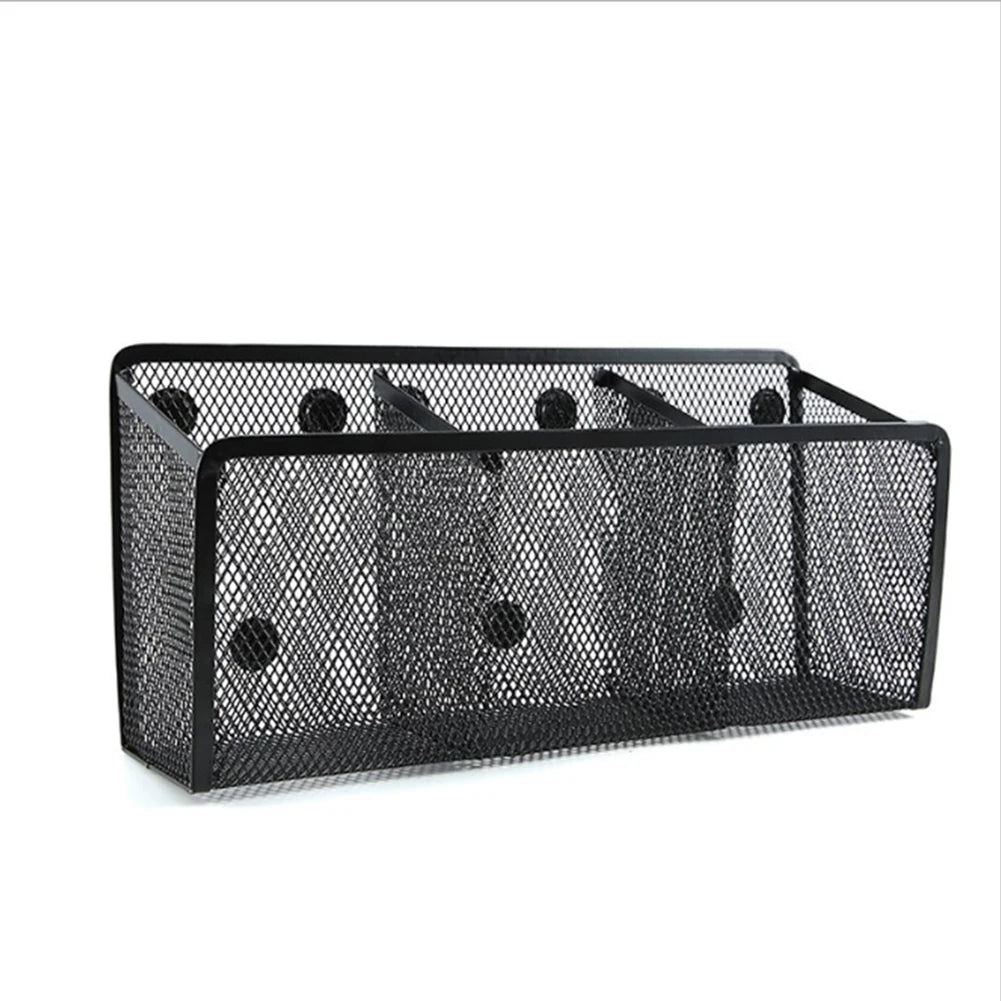 Magnetic Desk Storage Box – Metal Mesh Desktop Organizer for desk