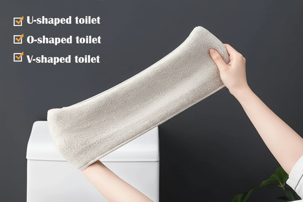 Bathroom Toilet Seat Cushion – Soft Washable Toilet Seat Cover for U-Shaped