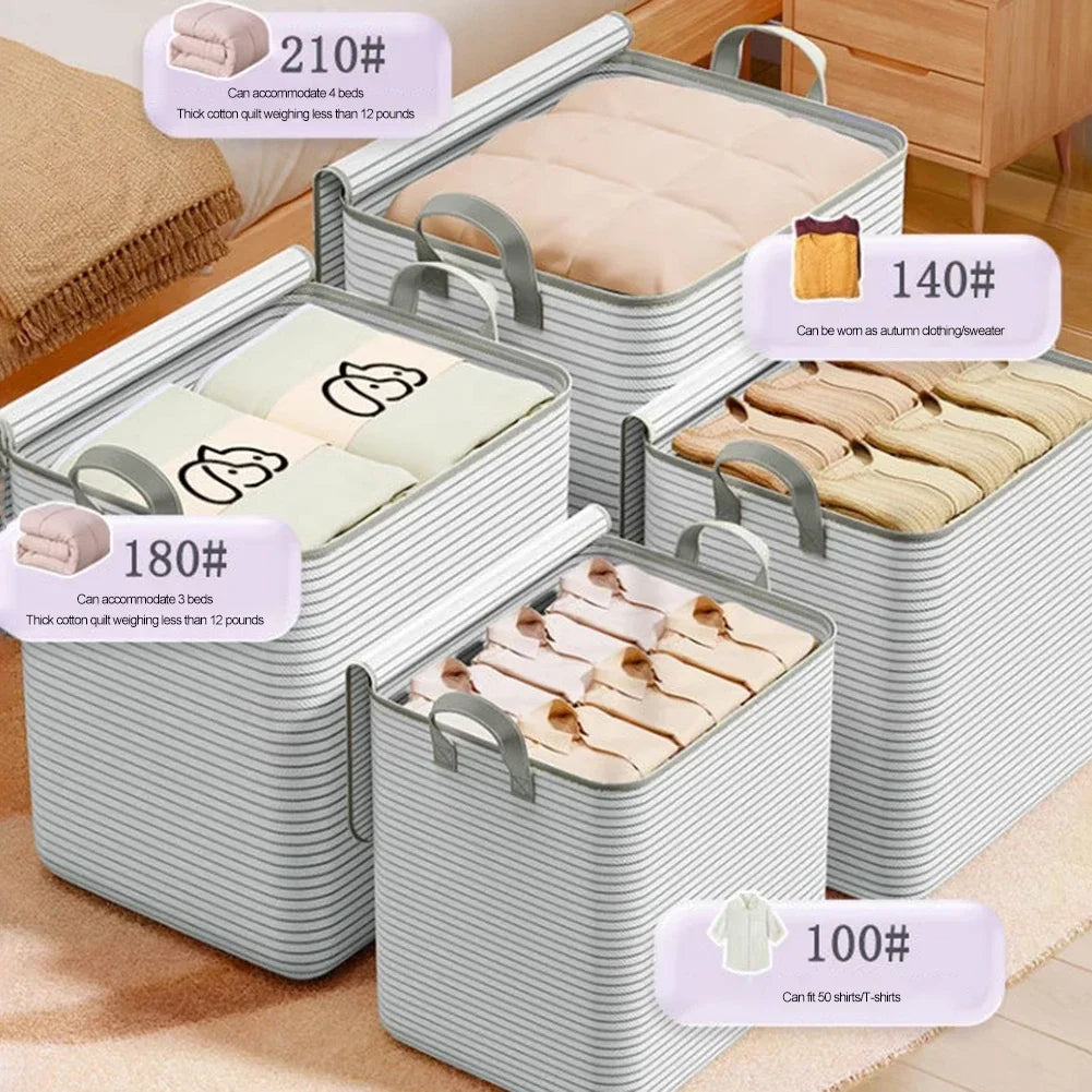 Extra Large Clothes Storage Bag with Zipper – Breathable Closet Organizer for