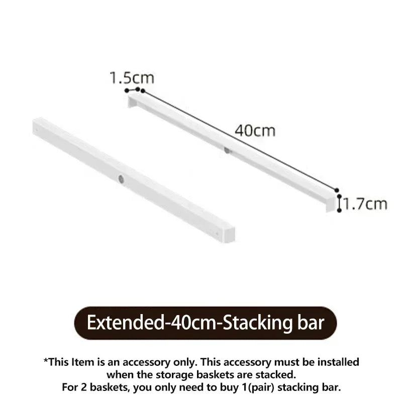 Pull-Out Cabinet Storage Basket – Sliding Kitchen Pantry Organizer