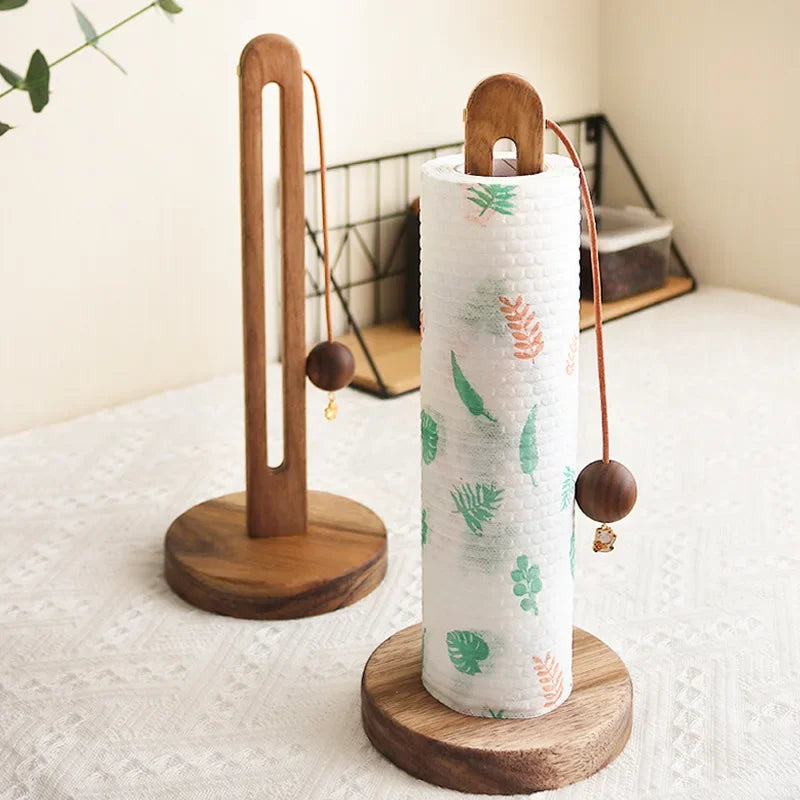 Solid Wood Paper Towel Holder – Freestanding Kitchen Paper Roll Stand product