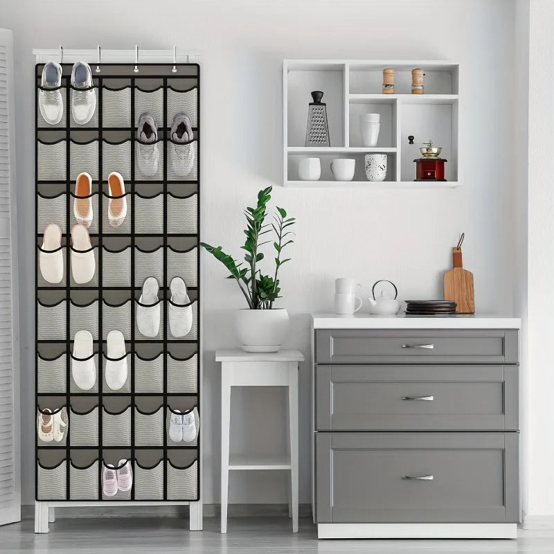 Hanging Door Organizer with Pockets – Foldable Storage for Shoes, Underwear &