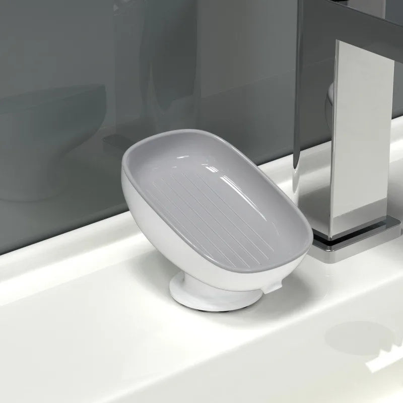 View of Self-Draining Soap Dish – Double Layer Soap Holder with Drainage