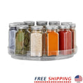 10-Inch Clear Plastic Turntable Organizer – Rotating Spice Rack for Cabinets &