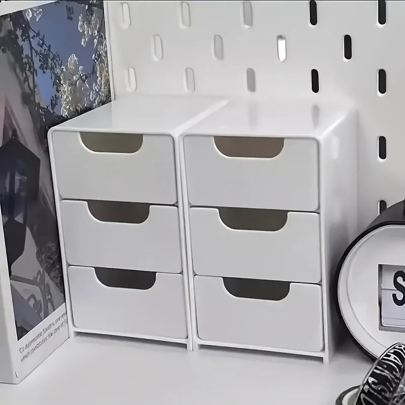 3-Tier Desk Organizer with Drawers – Cosmetic & Office Storage product image