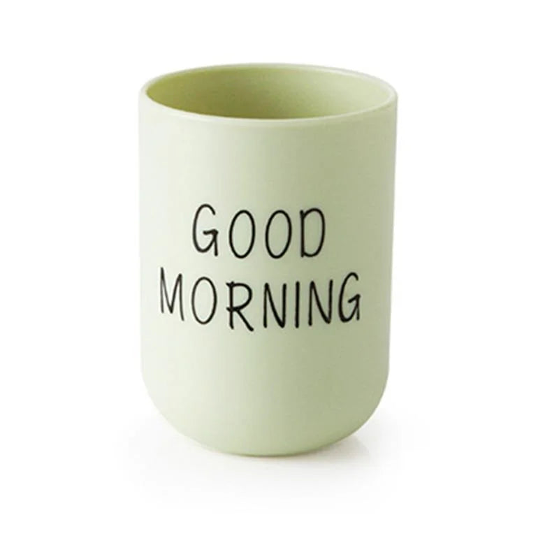 Good Morning Bathroom Cup – Toothbrush Holder & Mouthwash Cups product
