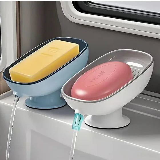 Self-Draining Soap Dish – Double Layer Soap Holder with Drainage