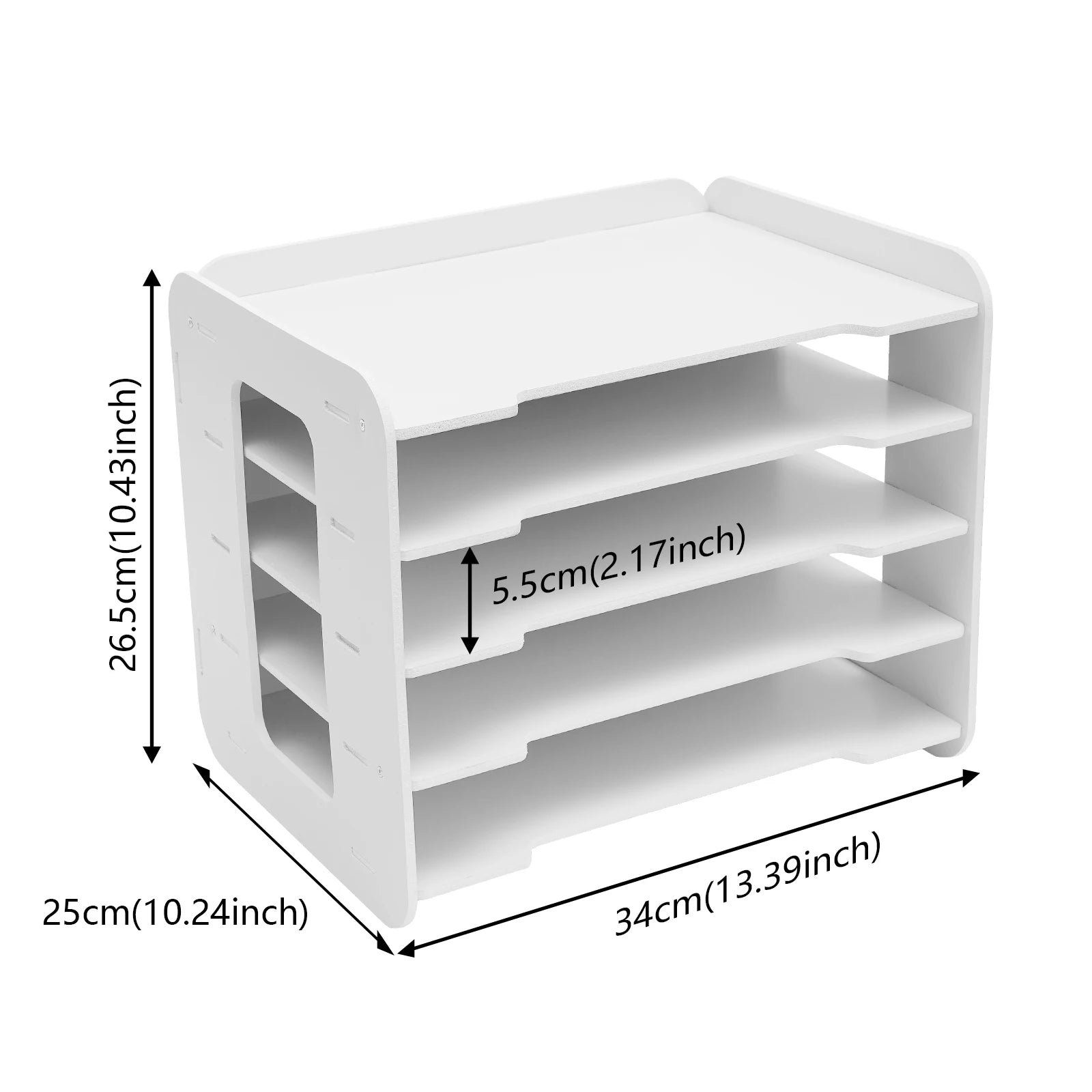 View of Letter File Organizer – Desktop A4 Paper Storage Rack
