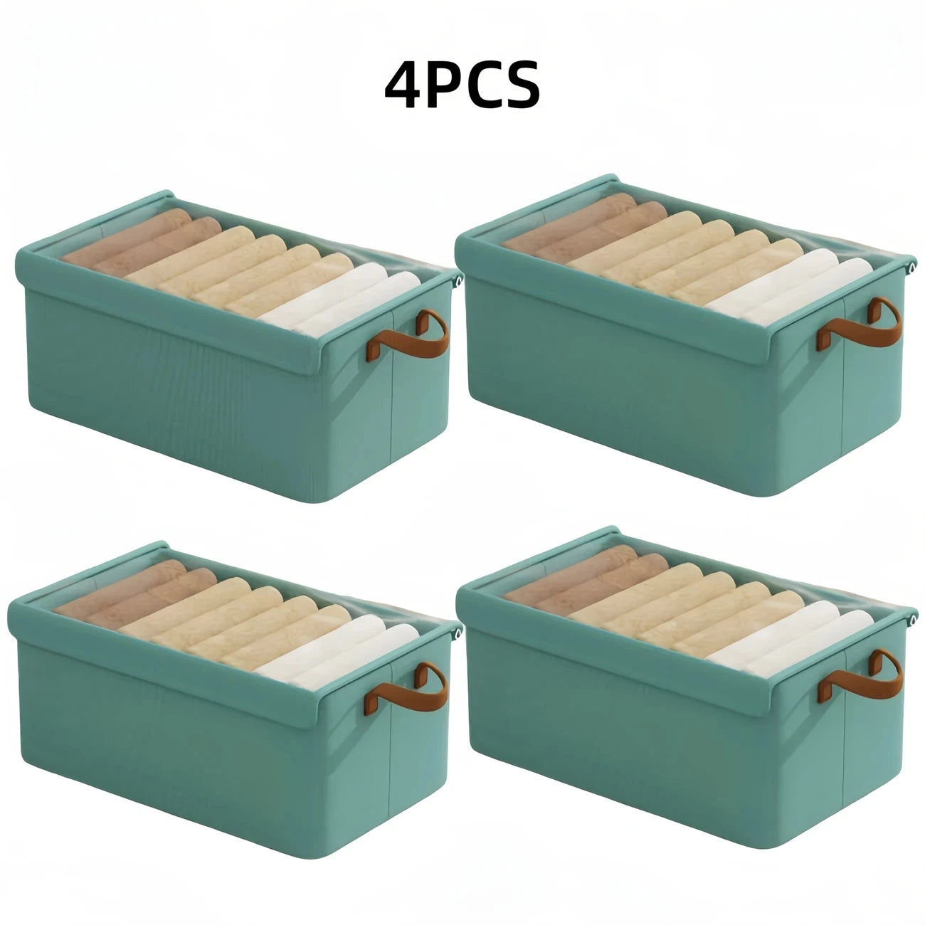 2/4pc Clothes Organizer – Foldable Drawer Storage Boxes for Closet, Wardrobe, and