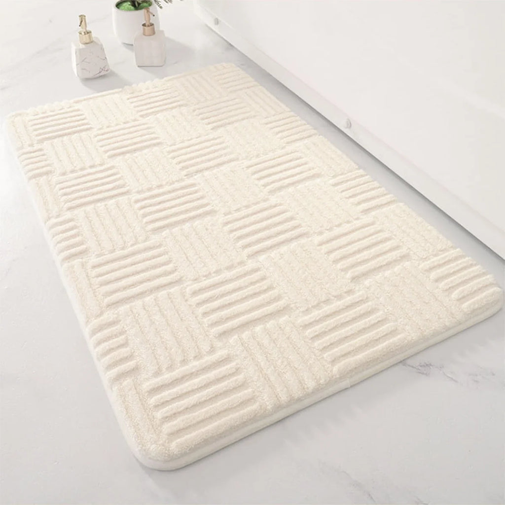 Ultra Absorbent Bathroom Floor Mat – Non-Slip Thick Soft Bath Rug