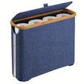 28L Bamboo Lid Toilet Paper Storage Basket – Large Bathroom Organizer