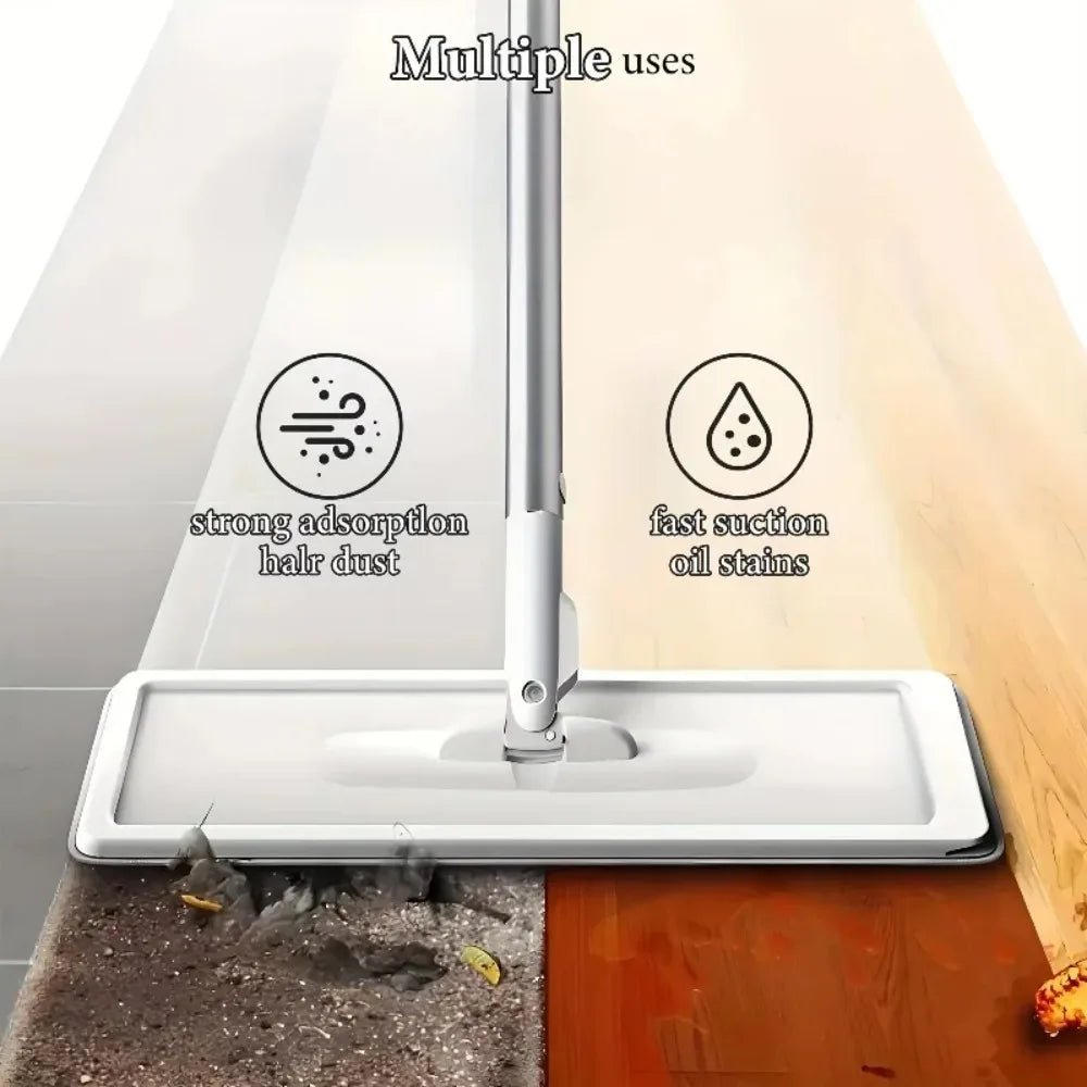 Hands-Free Spin Mop and Bucket Set – 360° Swivel Flat Mop with