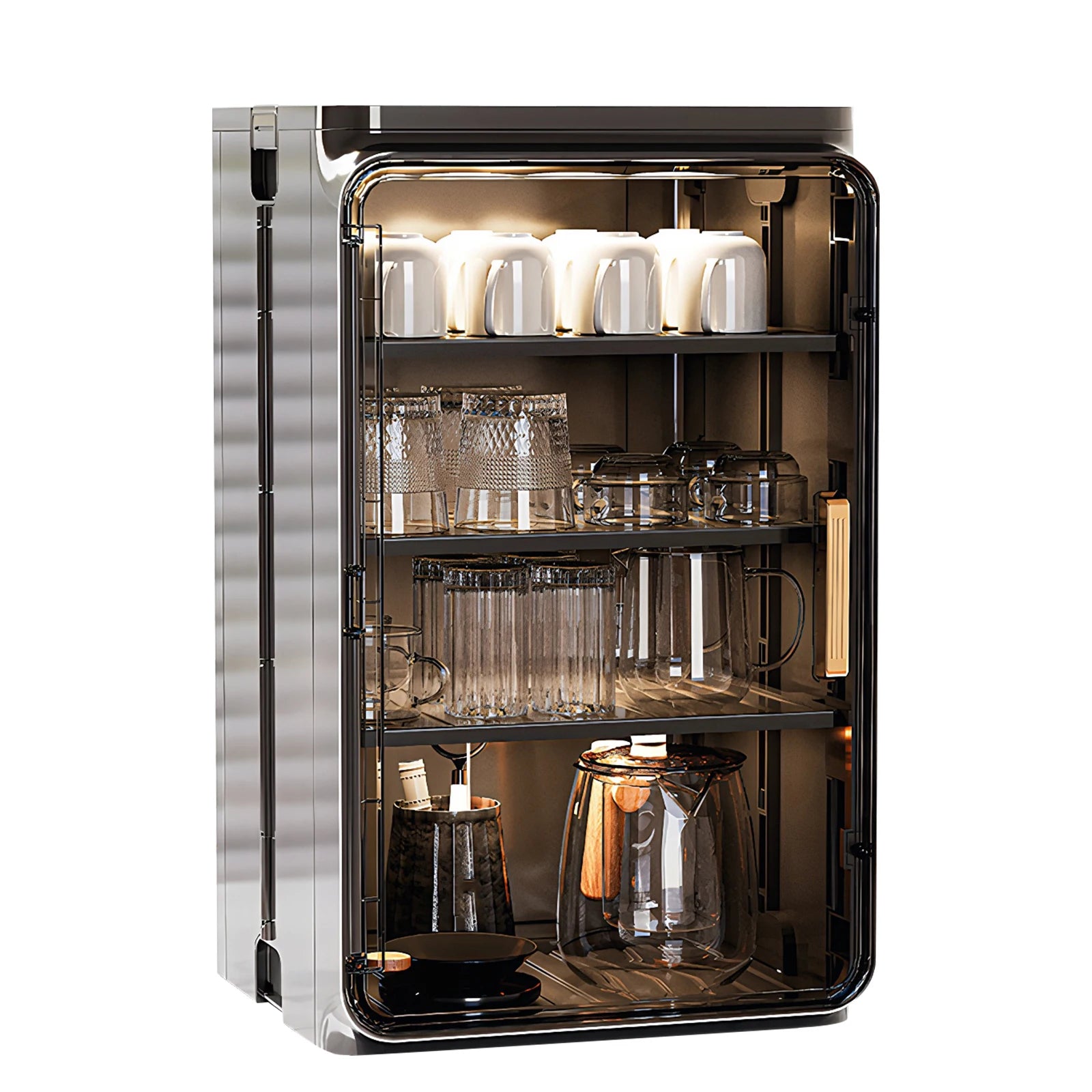 Stackable Dustproof Cup Storage Box – Multilayer Plastic Cup Organizer for Kitchen