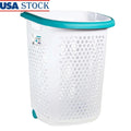 Rolling Laundry Hamper with Wheels – 2 Bushel Plastic Laundry Basket