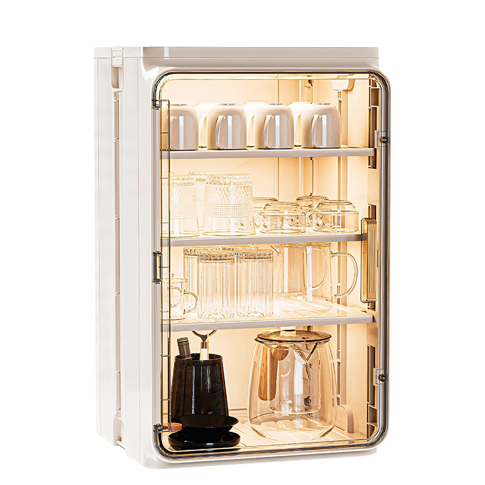 Stackable Dustproof Cup Storage Box – Multilayer Plastic Cup Organizer for Kitchen