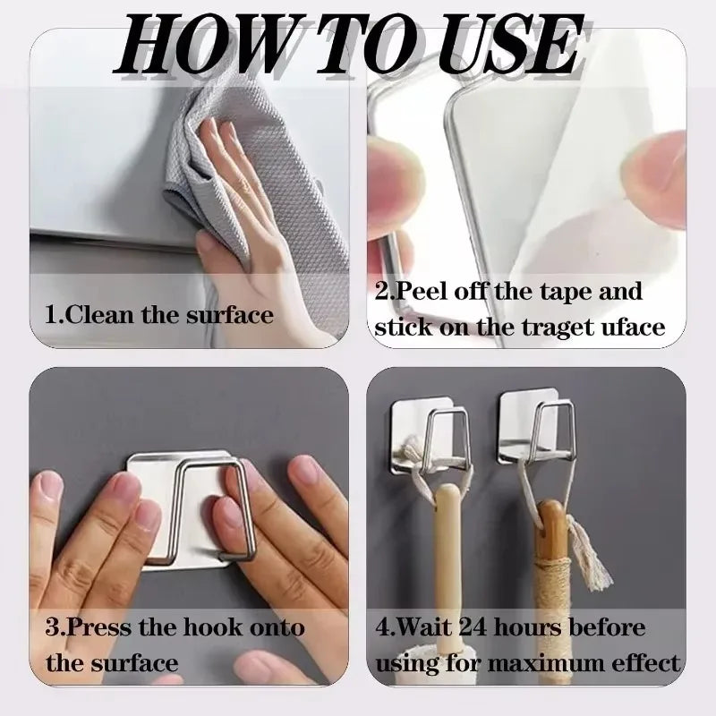1/2/4 Piece | No-Drill Adhesive Sponge Holder – Under Sink Kitchen Sponge Caddy for Fast Drying | Metal