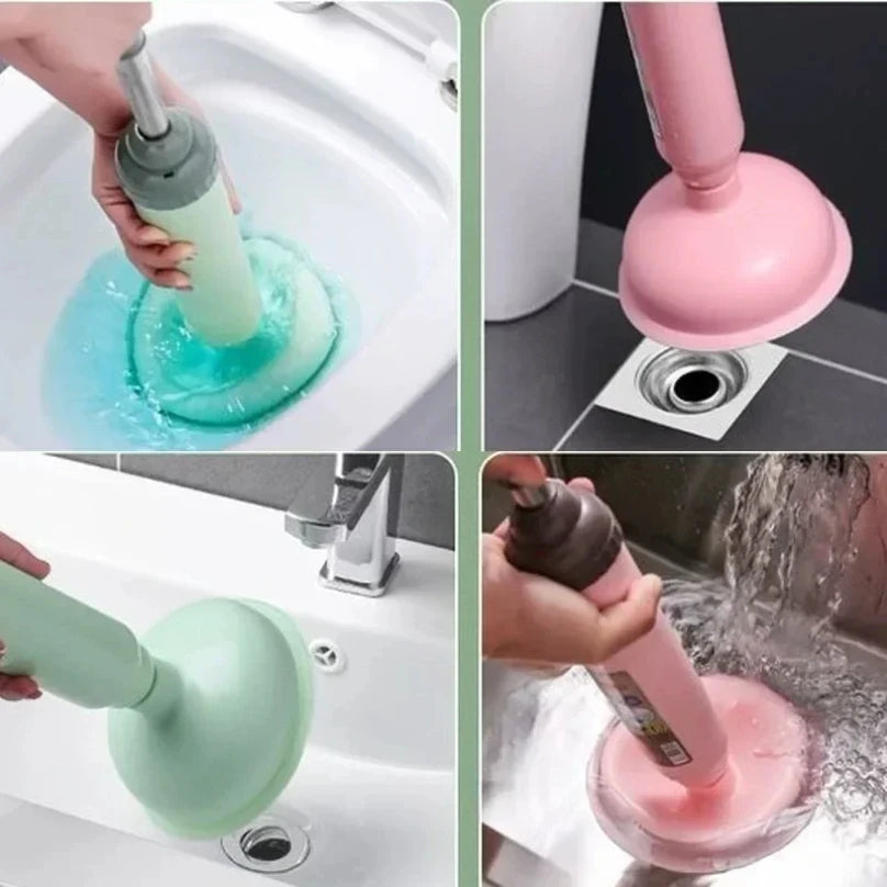 High Pressure Toilet Plunger – Anti-Clog Drain Cleaner Pump for Bathroom &