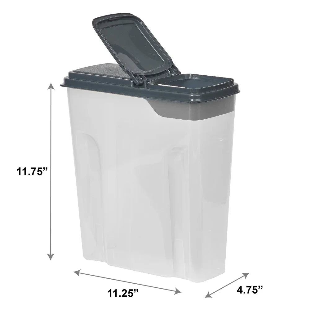 2-Pack 6 Quart Cereal Dispenser Containers – Airtight Dry Food Storage with
